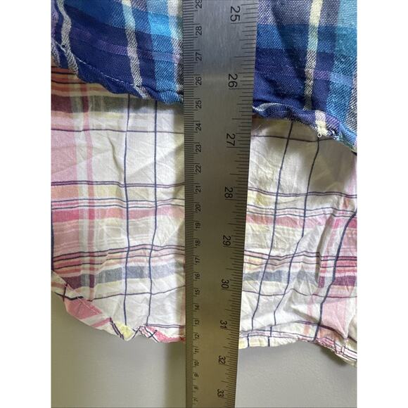 Soft Surroundings Serena Mixed Media Plaid Tunic L Embroidered Floral Artsy - Picture 10 of 11